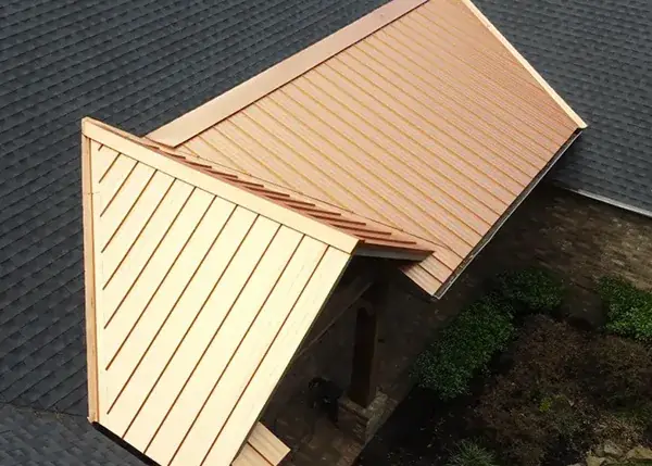 Standing seam metal roof installation