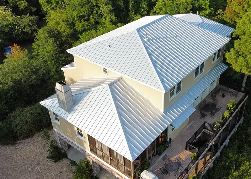 Standing seam metal roof installed by TyMar Exterior